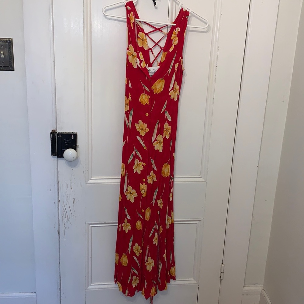 Sleeveless Floral Maxi Summer Dress